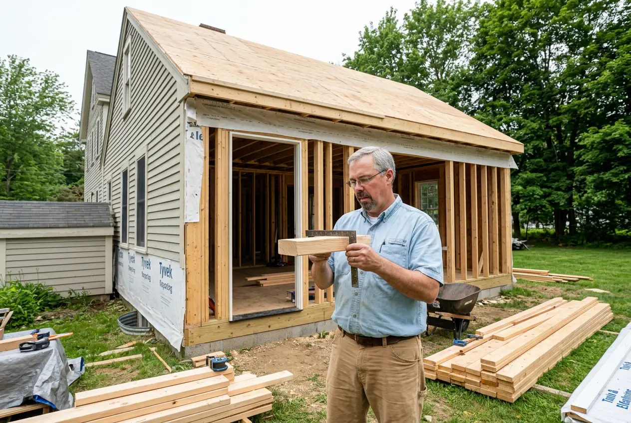 Checking framing for a home addition