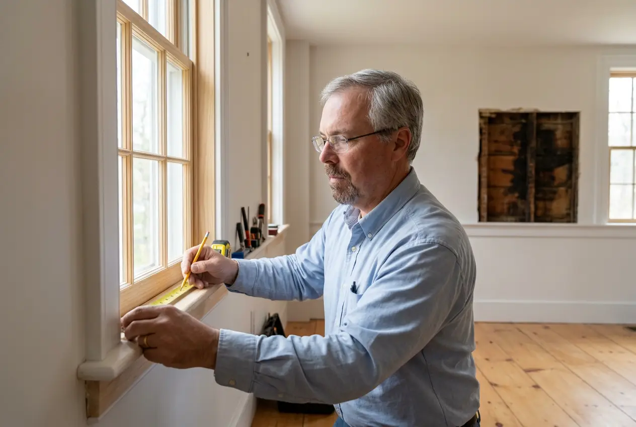 Installing window casing in an older home